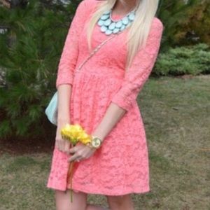 H&M dress XS coral lace